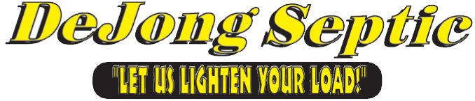 DeJong Septic Logo - Let Us Lighten Your Load!